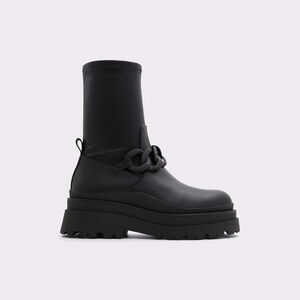 ALDO Grandiose Boots – Sleek Black Platform with Chain Detail